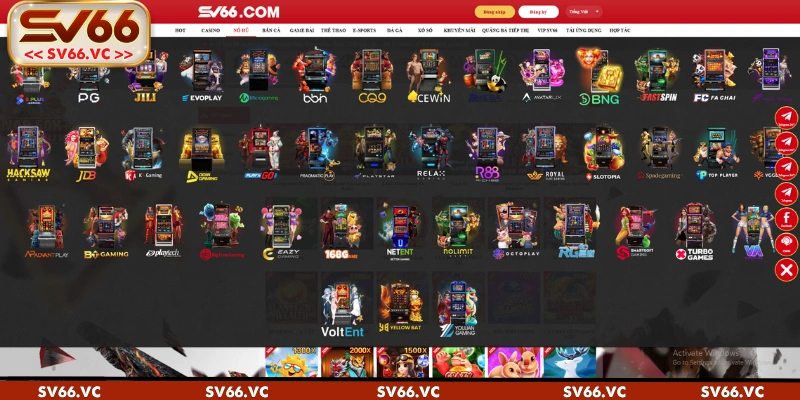 Tổng quan chuyên mục Slots SV66